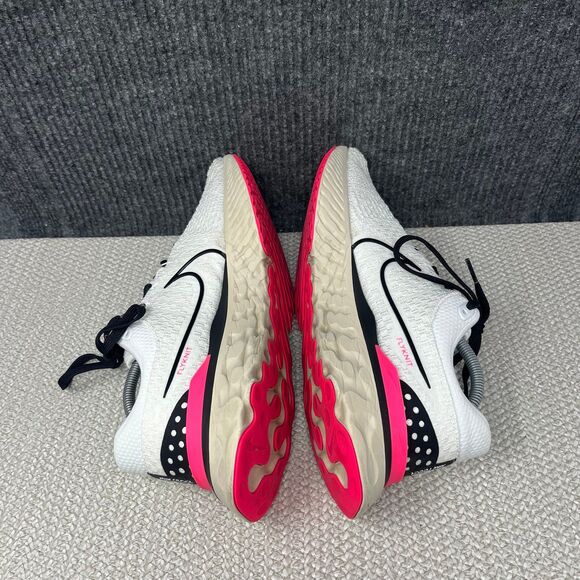 Nike React Infinity Run FlyKnit 3 White Pink Black Shoes Mens 11 DH5392-101 main image 4